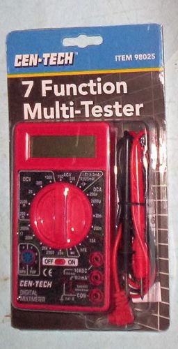 CEN-TECH 7 Function Digital Multimeter Tester #98025 Multi-tester NEW SEALED