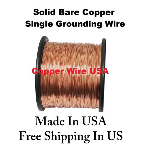 14 awg solid bare copper single grounding wire  80 ft. 1 lb. spool for sale