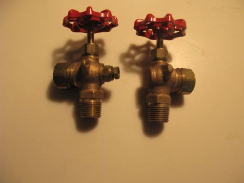 ROUGH BRASS ALUMINUM WHEEL WATER GAUGE VALVE 3/8&#034; Quantity 2 Different Style