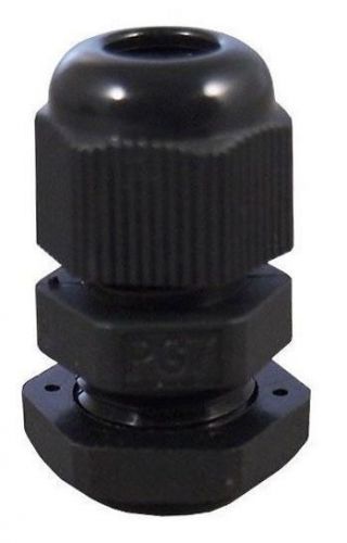 Pg7 black nylon waterproof cable connector gland strain relief connector (1 pc) for sale