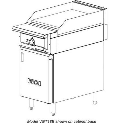 Vulcan VGT18 V Series Heavy Duty Range gas 18&#034; modular griddle 30,000 BTU