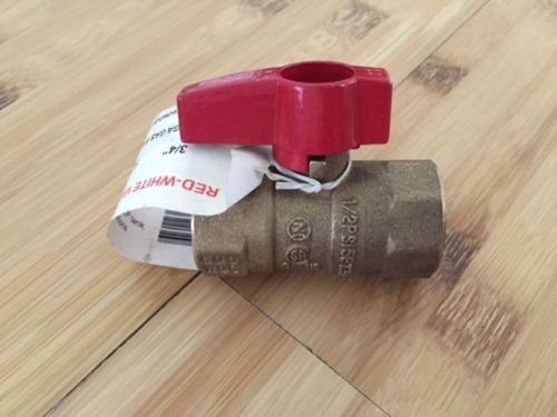 Red-White Valve Gas Ball Valve (1 Piece), 3/4&#034;