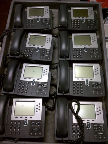 Lot of 8 Cisco 7961 IP Phones 7961G Series W/handset | PH144DS