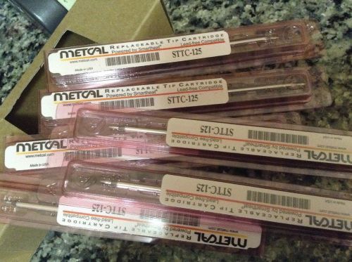 Lot of 6,  OKi/METCAL STTC-125 - 1mm Tip cartridge Soldering Iron Chisel 30°