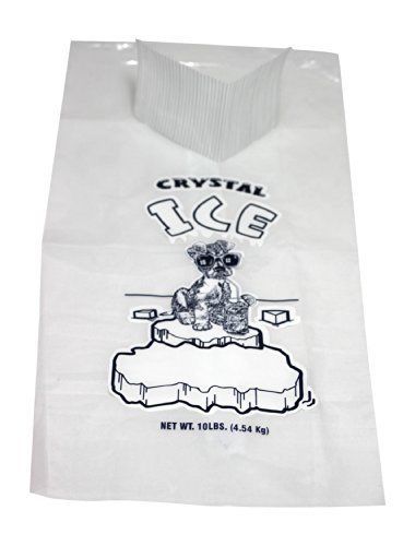 Plastic Ice Bags 10 Lb 12&#034; X 21&#034; -1.5 Mil Pack Of 100 W/ Twist Ties Pack Of 100