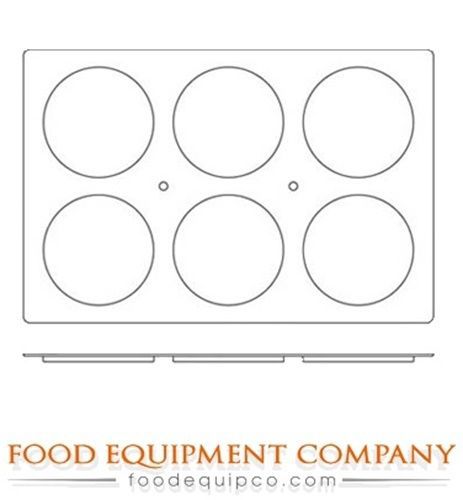 Paderno 47678-12 Round Mold non-stick 6.75 oz. 6 per sheet 6-1/4&#034; dia. x.375&#034; H