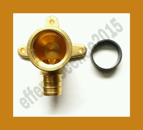 3/4&#034; PEX x 3/4&#034; Female NPT Threaded Drop Ear Elbow - Brass Crimp Fitting