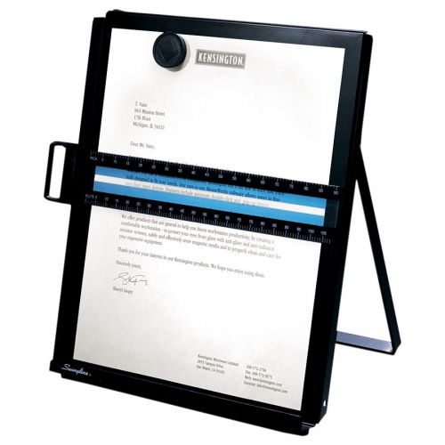 Kensington Metal Letter Size Copyholder - 1.5&#034; X 12.5&#034;9.3&#034; - Metal, Steel - Blac