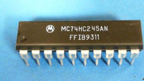 18-pcs of mc74hc245an bus xcvr single 8-ch 3-st automotive 20-pin pdip rail for sale