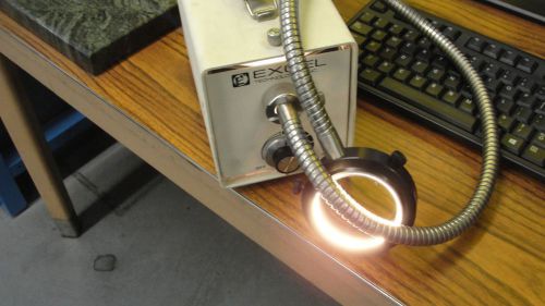 Microscope fiber optic ring light illuminator  2  3/8 I.D. ring 3 screws 36 long