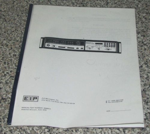 EIP MICROWAVE MODEL 371 MANUAL