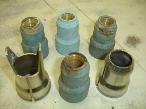 Used Lot ESAB 21654 PT-25 Heavy Duty Heat Shield Short Plasma Nozzles standoff