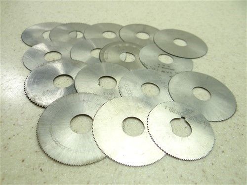 16 HSS SLITTING SLOTTING SAWS 1-1/2&#034; TO 1-3/4&#034; W/1/2&#034; BORE MALCO CIRCULAR TOOL