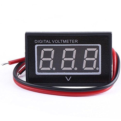 GEREE 0.40&#039;&#039; Bright Red LED Digital Voltmeter DC 3-30V Waterproof Voltage Meter