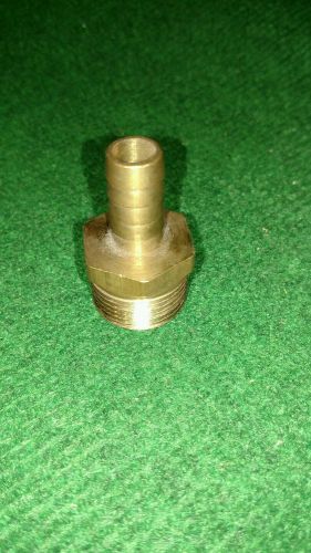 Hose barb for 1/2&#034; id hose x 3/4&#034; male npt hex body brass fuel &amp; water fitting for sale