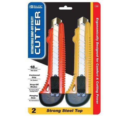 BAZIC Steel Top Multipurpose Cutter, 2 Per Pack