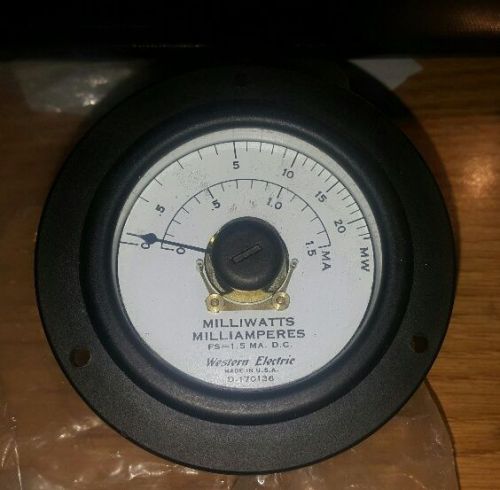 Western union d-170136 milliwatt milliamp panel meter 1.5ma 20mw fs=1.5 ma dc for sale