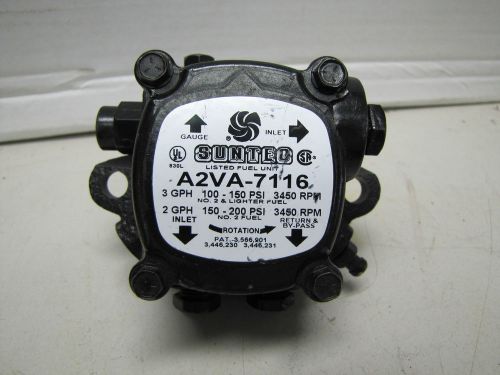 SUNTEC OIL BURNER PUMP 2 GPH 3450 RPM A2VA-7116 A2VA7116