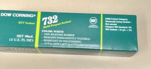 (1) Dow Corning 732 Multi-Purpose Sealant - 3 oz - White - New Stock - Free Ship