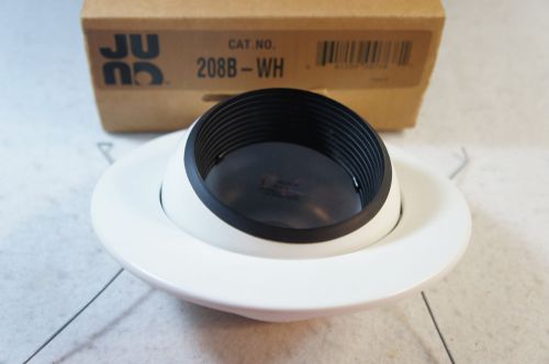 Juno 208B-WH 5 Inch Downlight Adjustable Eyeball w/  White Baffle White Trim