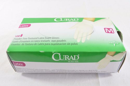 Medline CUR8105 Latex Exam Glove, Powder Free, Medium, 100/BX, Damaged Box New