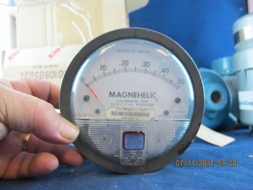 Dwyer 2000-0 C Differential pressure gage, range 0-0.50&#034; w.c., minor divisions .