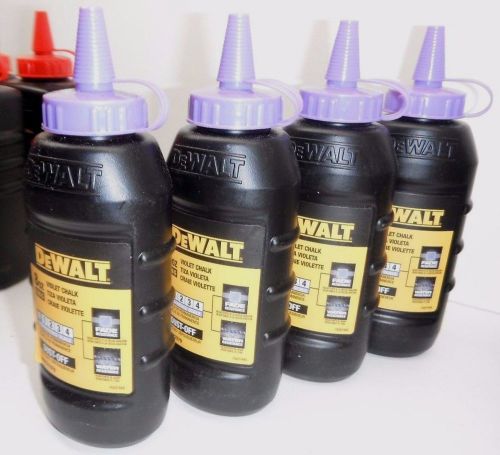 Lot of 4 New DeWalt Violet Marking Chalk