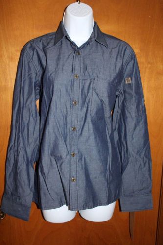 Chef Works Urban Collection Women&#039;s Denim Coat Shirt Jacket Medium XS