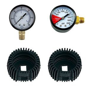 Regulator Gauge Replacement Kit With FREE Gauge Guards, Kegging Draft Beer