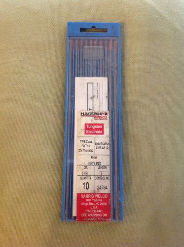 (10) harris welco 24734 Tungsten electrodes 1/8 7&#034;