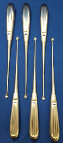 Princeton Spratt Bone Curette Size 4, 6 3/4&#034; - Ref: 33483-04 - Lot of 6 - NEW