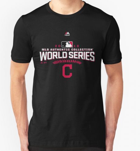 New CLEVELAND INDIANS WORLD SERIES 2016 Black Tee shirt