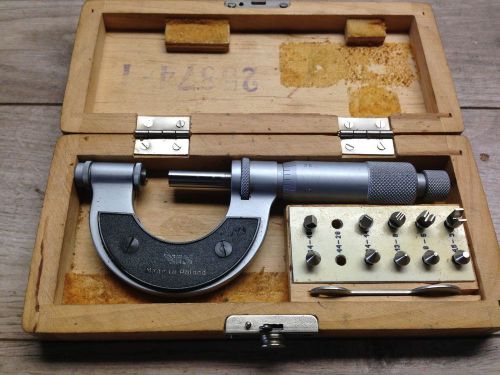 VIS POLAND BLADE MICROMETER 0 - 1 .001 &#034; + ANVILS