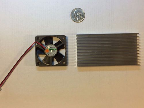 Aluminum Heat Sink - 4&#034;X2&#034;X.5&#034; - 100x50x12mm + Sunon MagLev 50mmx10mm 2-Pin Fan