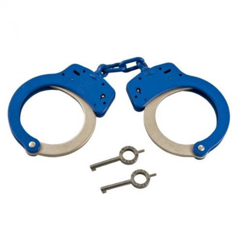 New smith &amp; wesson m100-1 blue weather shield handcuffs police restraints cuff for sale