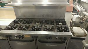 South-Bend 10 Burner Range w/Regular Ovens (Model-X460AA)