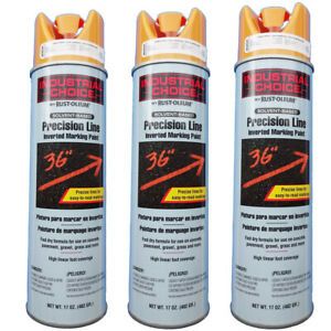 Rustoleum Inverted Survey Marking Paint 17 oz - 3 Cans - Caution Yellow 203024