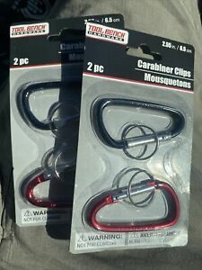 Carabiner Clips 2.55 Inch 4 Total